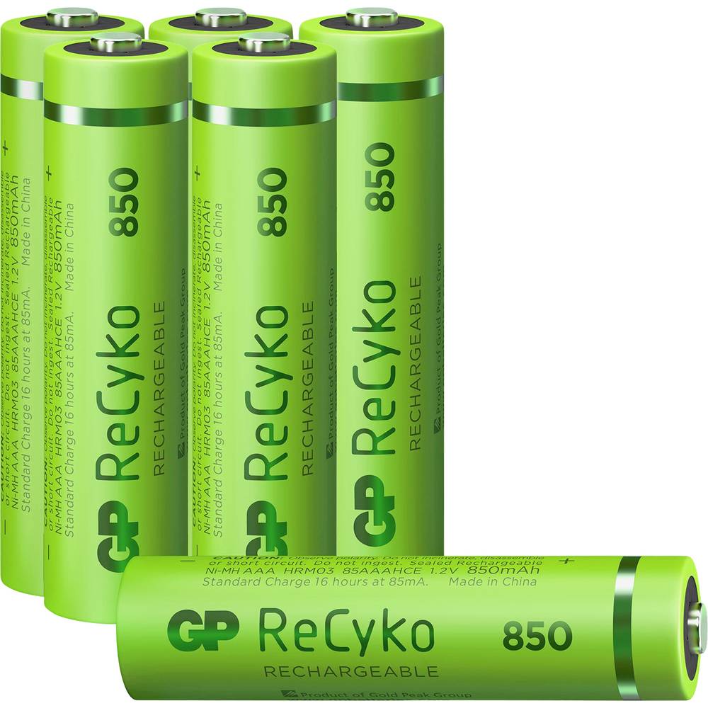 GP Batteries ReCyko+ HR03 4+2 gratis akumulátor AAA Ni-MH 850 mAh 1.2 V 6 ks