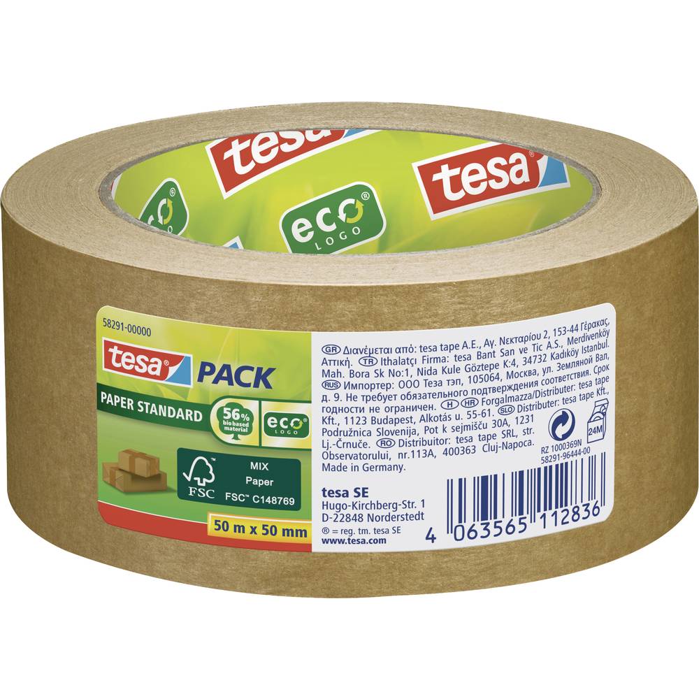 tesa Packband tesapack® Paper Standard 58291-00000-00 balicí lepicí páska hnědá (d x š) 50 m x 50 mm 1 ks