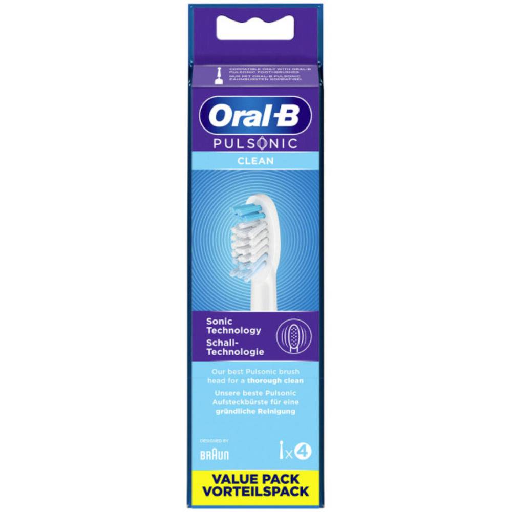 Oral-B Pulsonic Clean vyměnitelné nástavce pro elektrické kartáčky 4 ks bílá