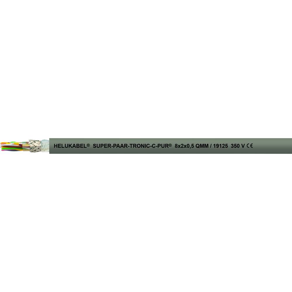 Helukabel 19108 kabel pro energetické řetězy S-PAAR-TRONIC-C-PUR 20 x 0.25 mm² šedá 100 m