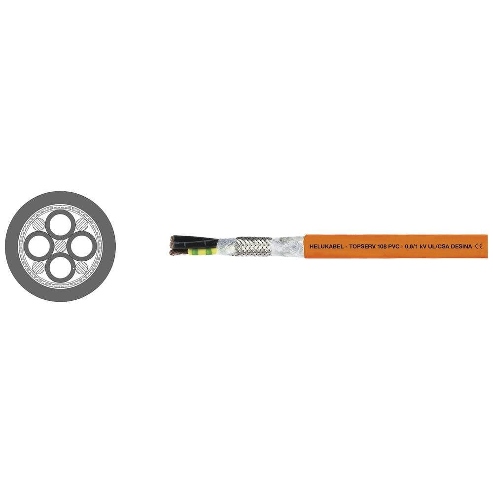Helukabel TOPSERV® 108 servo kabel 4 G 10.00 mm² oranžová 707254 500 m