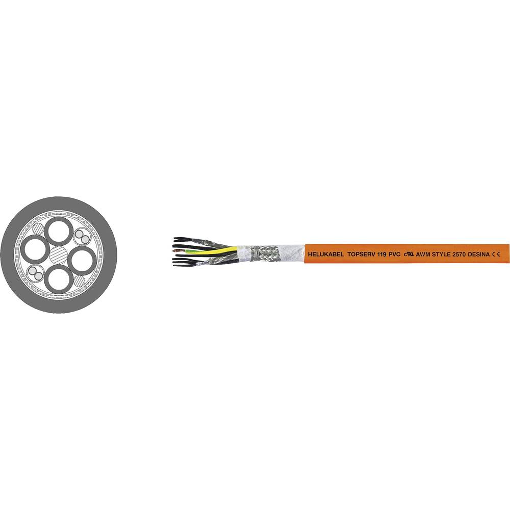 Helukabel TOPSERV® 119 servo kabel 4 G 1.50 mm² + 4 x 0.75 mm² oranžová 707291 500 m