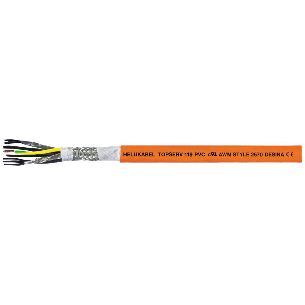 Helukabel TOPSERV® 119 servo kabel 4 G 16.00 mm² + 4 x 1.50 mm² oranžová 707296 500 m