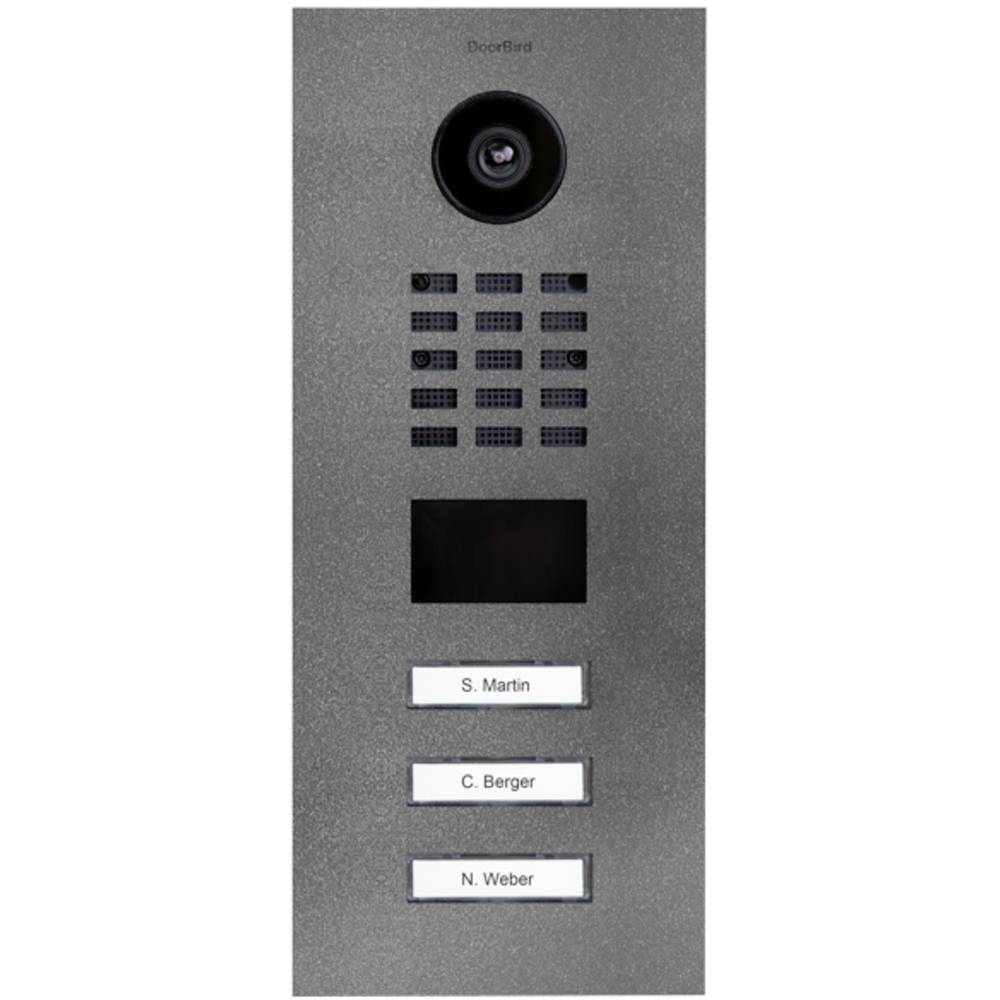 DoorBird D2103V domovní IP/video telefon LAN venkovní jednotka nerezová ocel, Železná slída (hedvábný mat)