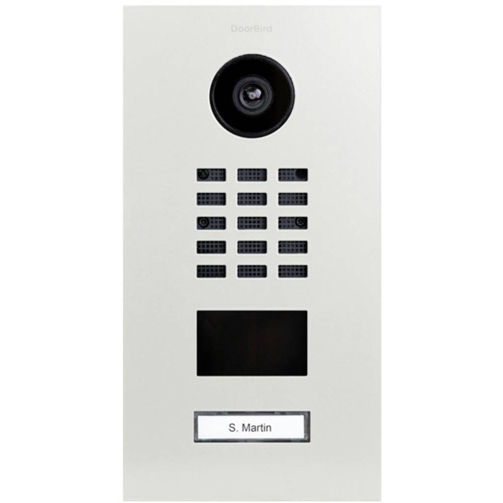 DoorBird D2101V domovní IP/video telefon LAN venkovní jednotka nerezová ocel, RAL 9010 (hedvábný mat)