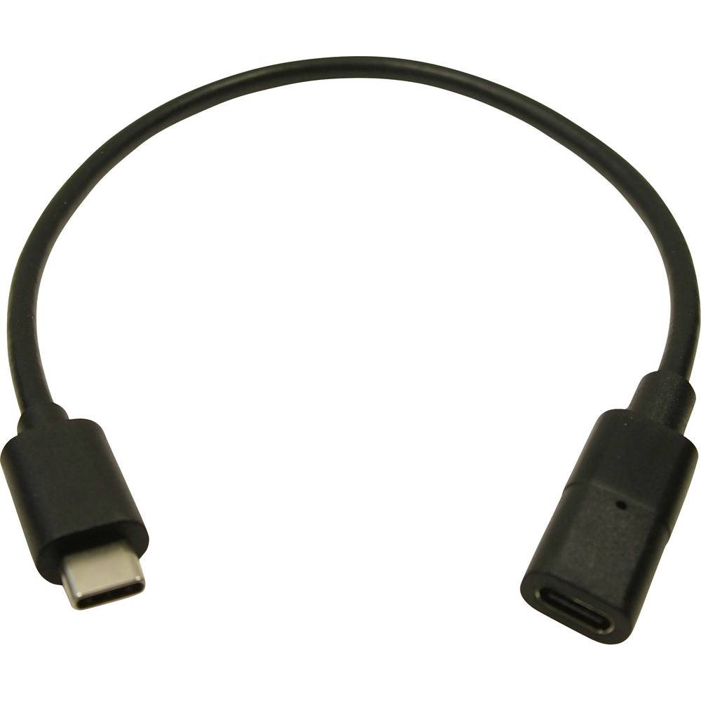 Cliff USB kabel USB-C ® zásuvka, USB-C ® zástrčka 0.30 m černá FCR72000