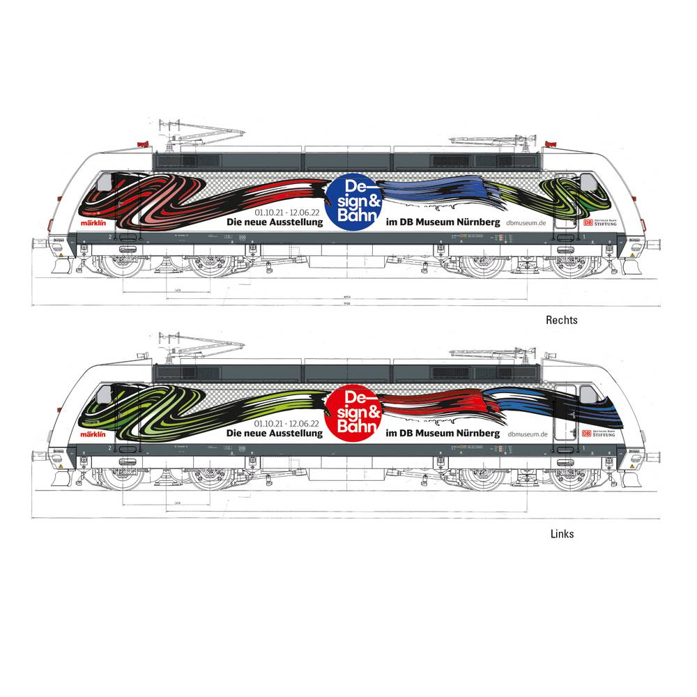 TRIX H0 25379 H0 elektrická lokomotiva BR 101, designový a železniční vagon DB AG