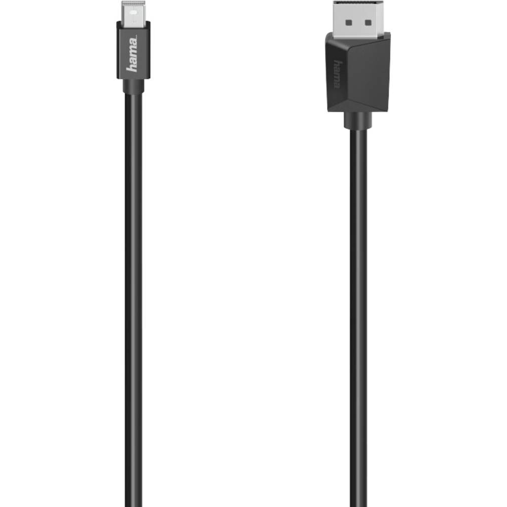 Hama Mini-DisplayPort / DisplayPort kabelový adaptér Mini DisplayPort konektory, Konektor DisplayPort 1.50 m černá 00200