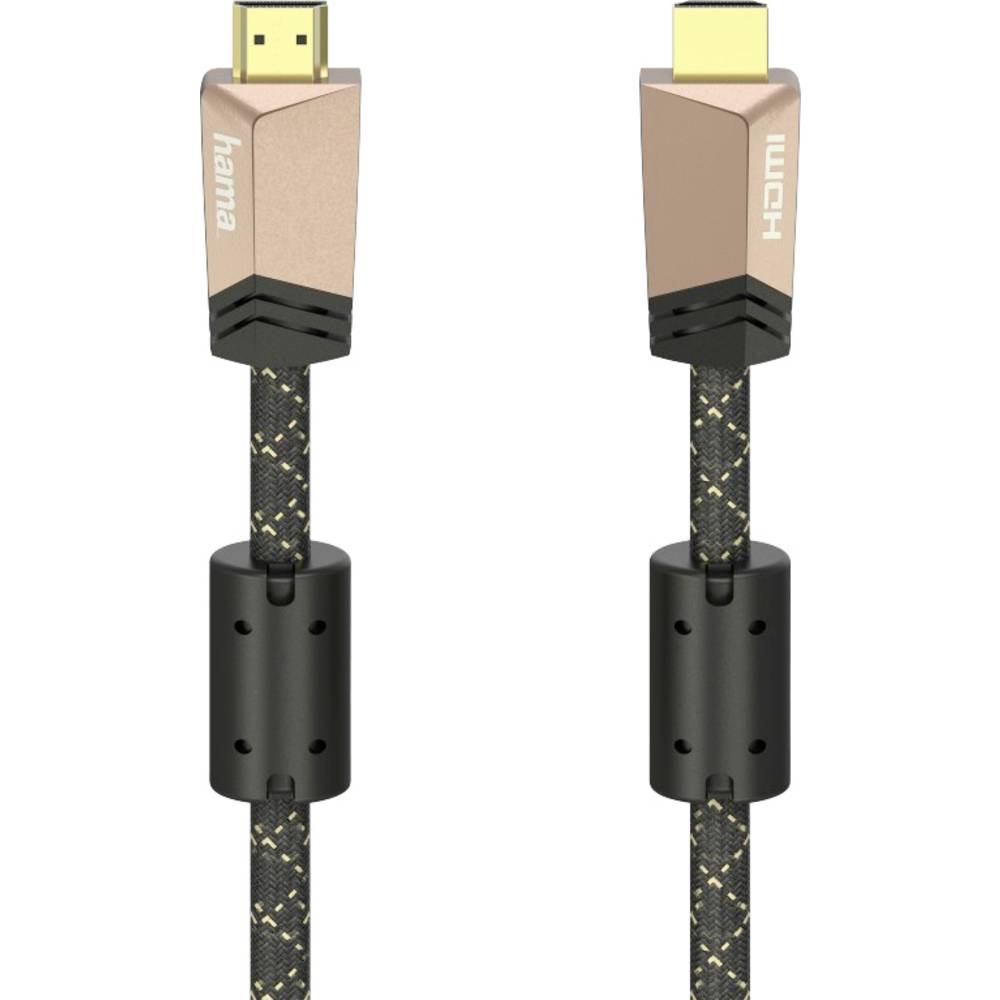 Hama HDMI kabel Zástrčka HDMI-A, Zástrčka HDMI-A 0.75 m hnědá 00205024 #####4K UHD HDMI kabel