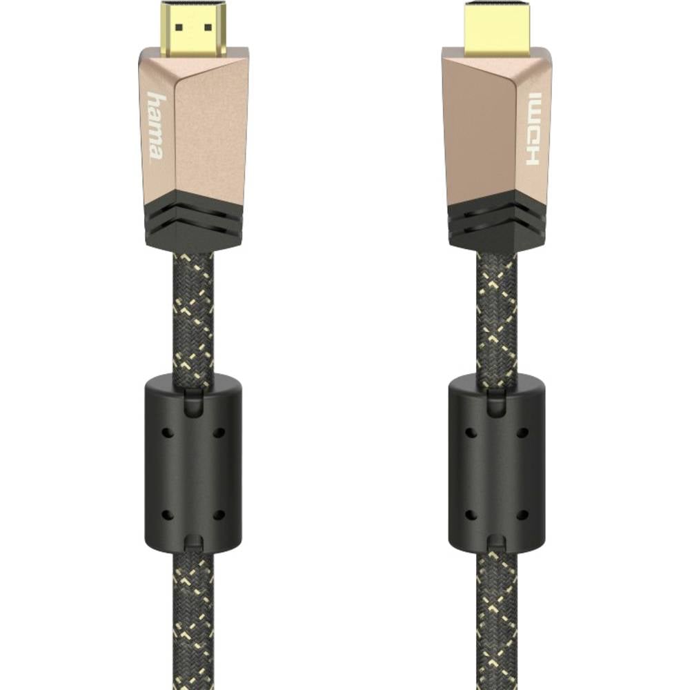 Hama HDMI kabel Zástrčka HDMI-A, Zástrčka HDMI-A 1.50 m hnědá 00205025 HDMI kabel