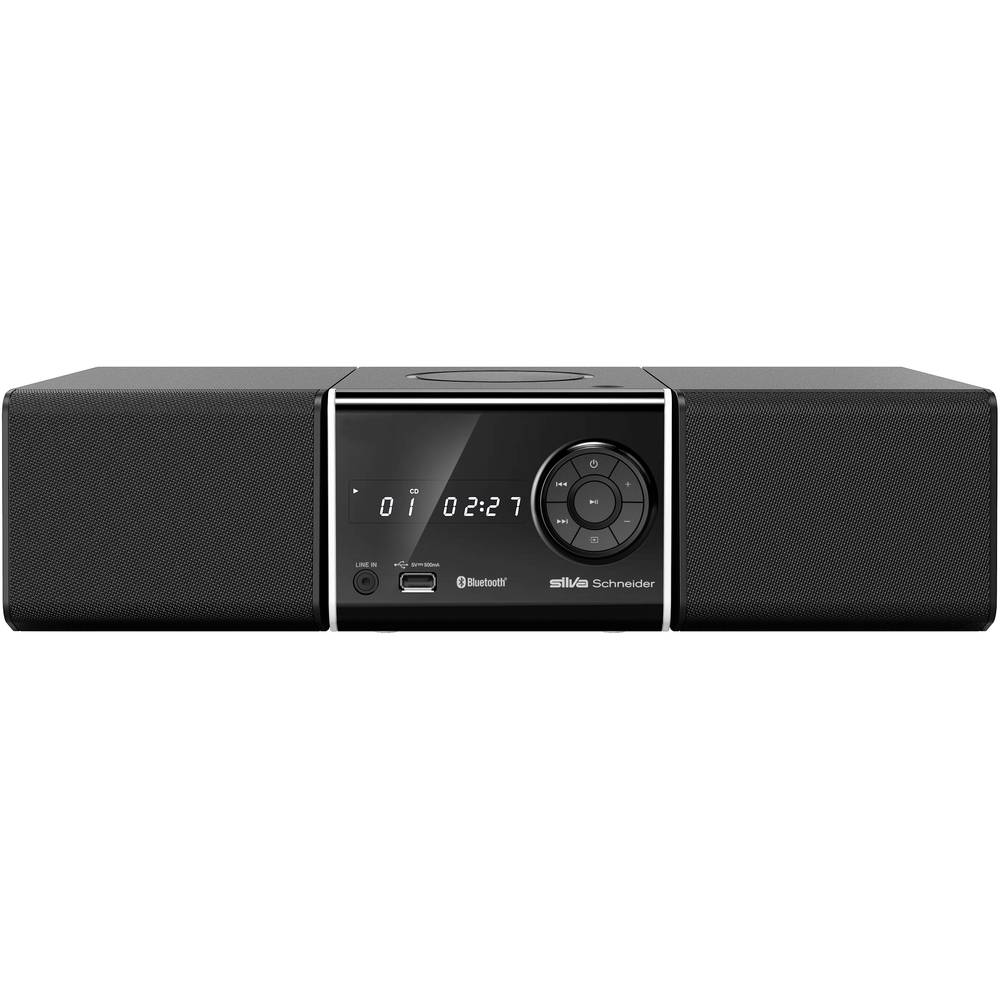 Silva Schneider SMP 360 BT stereo systém AUX, Bluetooth, CD, FM, USB, vč. dálkového ovládání 2 x 5 W černá