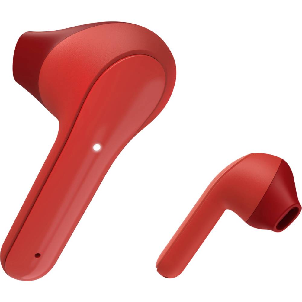 Hama špuntová sluchátka Bluetooth® červená headset, dotykové ovládání