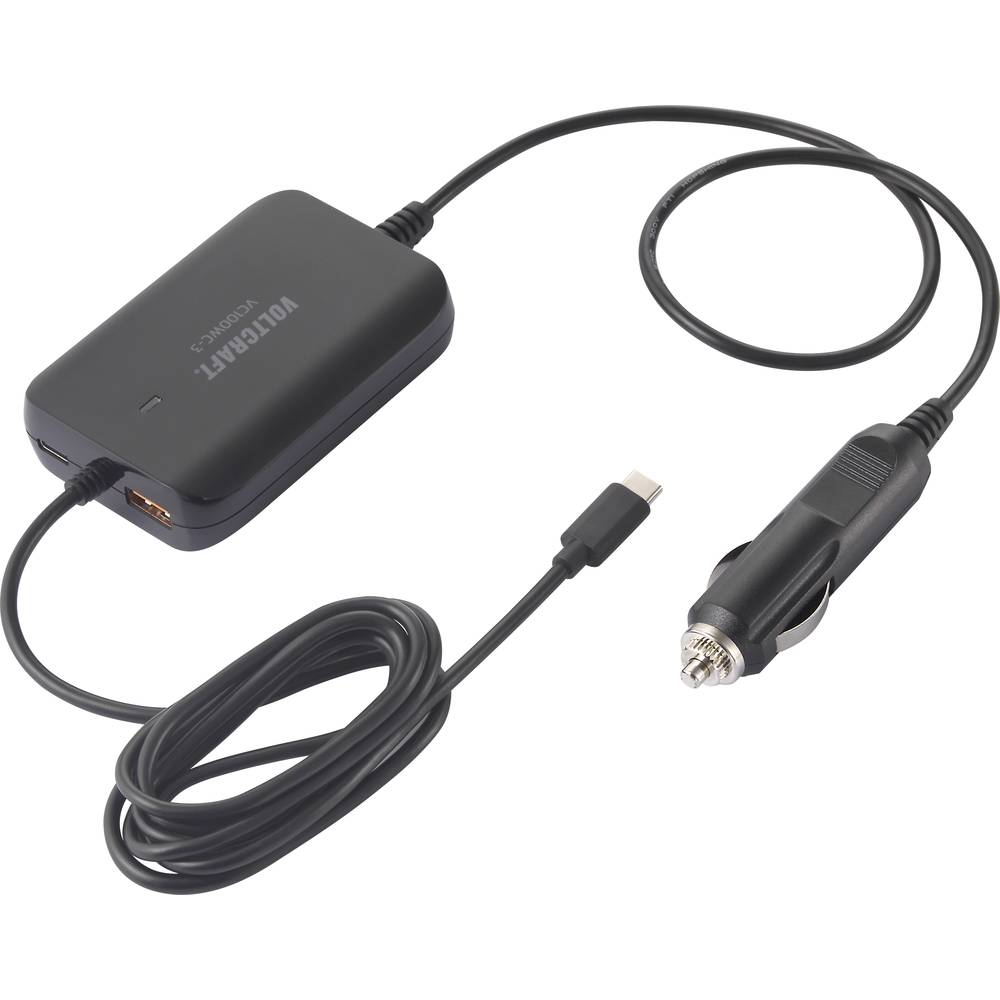 VOLTCRAFT VC100WC-3 USB nabíječka 100 W do auta Výstupní proud (max.) 5 A Počet výstupů: 3 x USB, USB-C® zásuvka, USB-C®