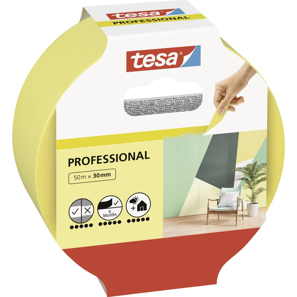 tesa Professional 56299-00000-00 malířská krycí páska žlutá (d x š) 50 m x 30 mm 1 ks