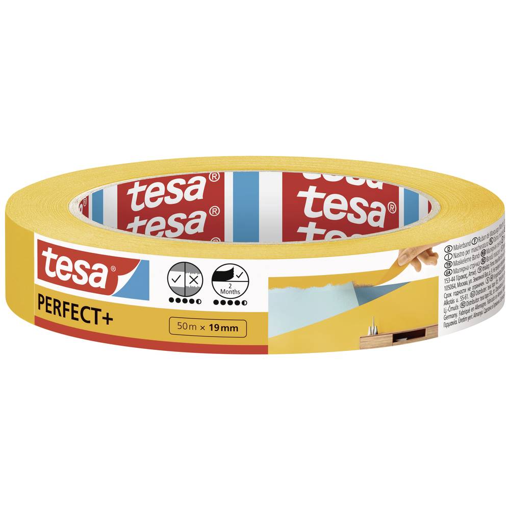tesa Perfect+ 56536-00000-00 malířská krycí páska žlutá (d x š) 50 m x 19 mm 1 ks