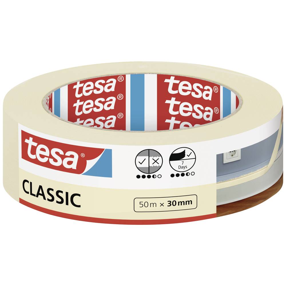 tesa Classic 52805-00000-03 malířská krycí páska bílá (d x š) 50 m x 30 mm 1 ks