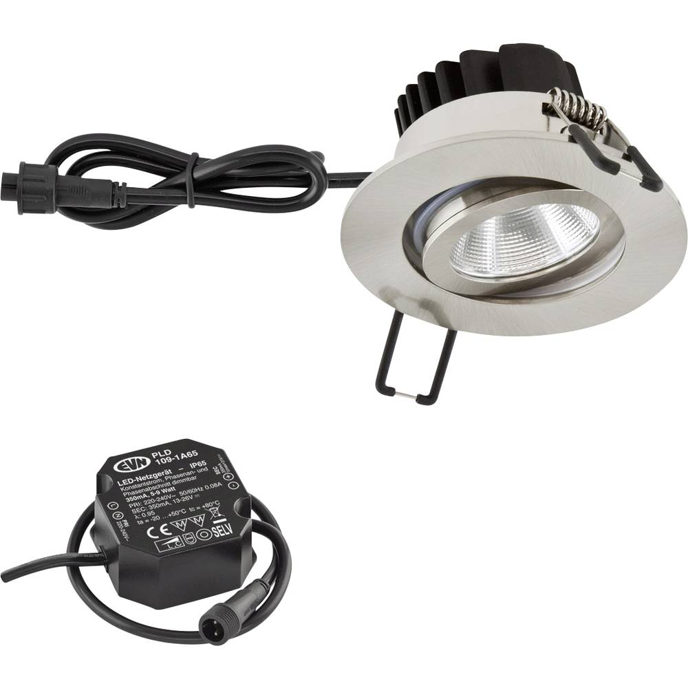 EVN PC650N91302 EVN Lichttechnik LED vestavné svítidlo, LED, pevně vestavěné LED, 8.4 W, nerezová ocel