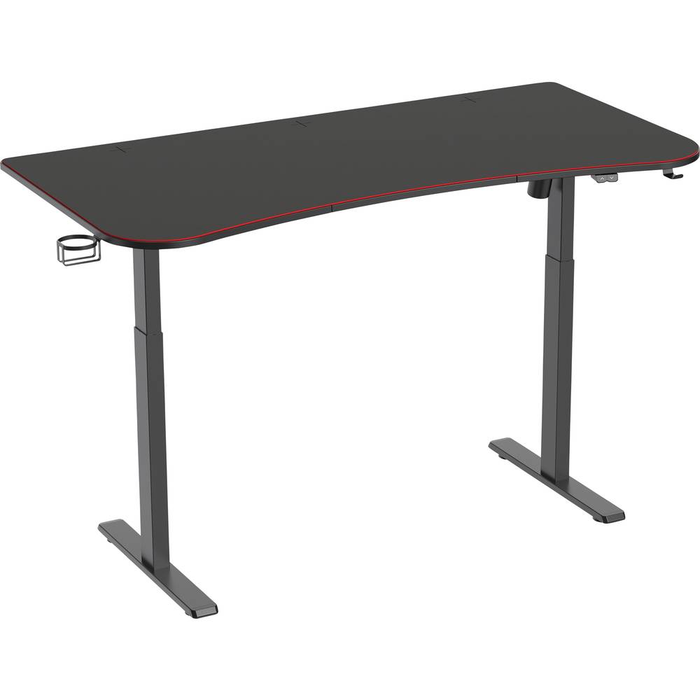 SpeaKa Professional psací stůl pro práci vsedě i ve stoje elektricky výškově nastavitelné Rozsah výšky: 730 do 1210 mm (