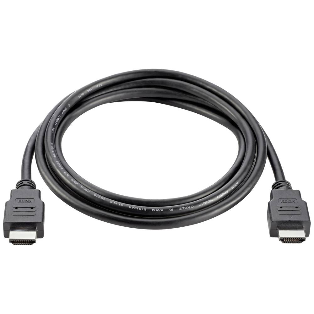 HP HDMI kabel Zástrčka HDMI-A, Zástrčka HDMI-A 1.80 m černá T6F94AA HDMI kabel