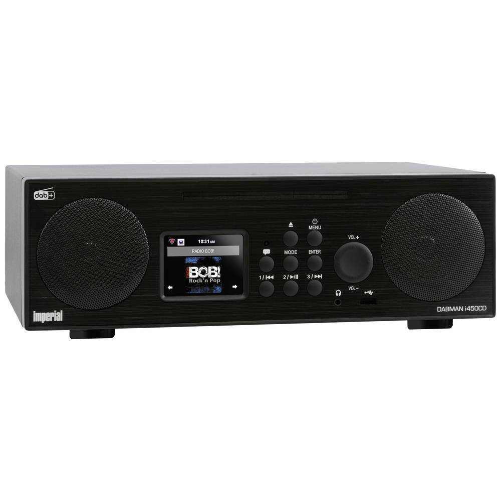 Imperial DABMAN i450 CD kuchyňské rádio DAB+, internetové, FM CD, USB, Bluetooth Spotify černá