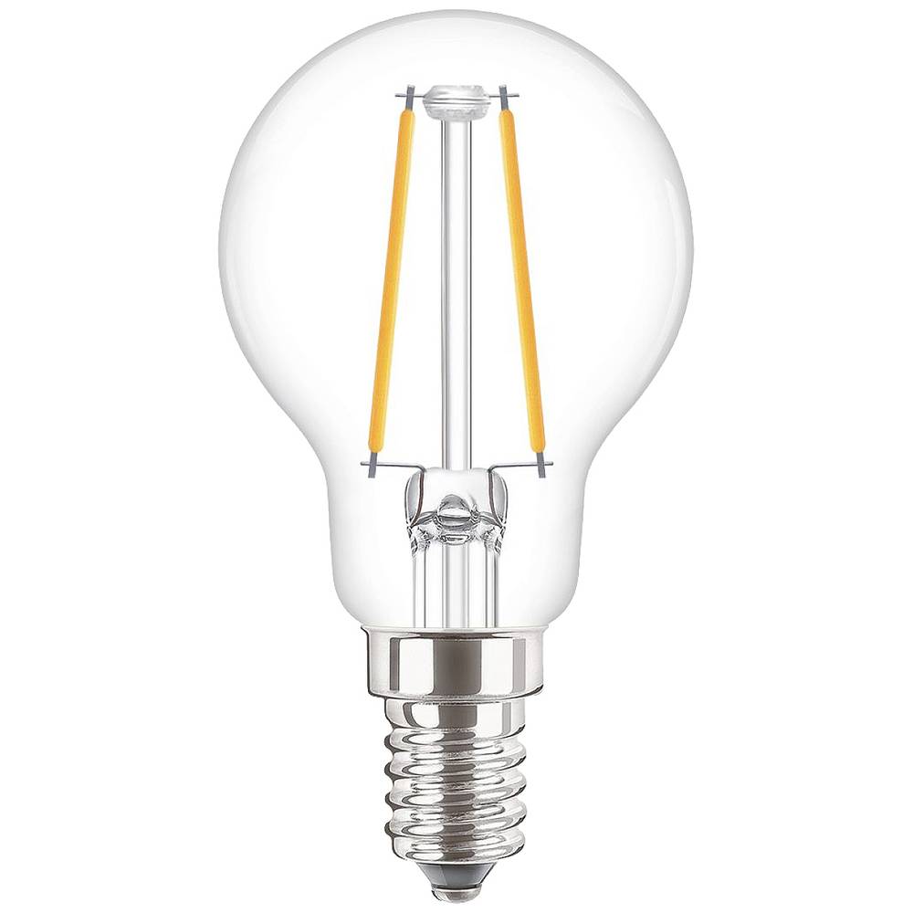 Philips Lighting 34774800 LED Energetická třída (EEK2021) E (A - G) E14 kapkový tvar 2 W = 25 W teplá bílá (Ø x d) 45 mm