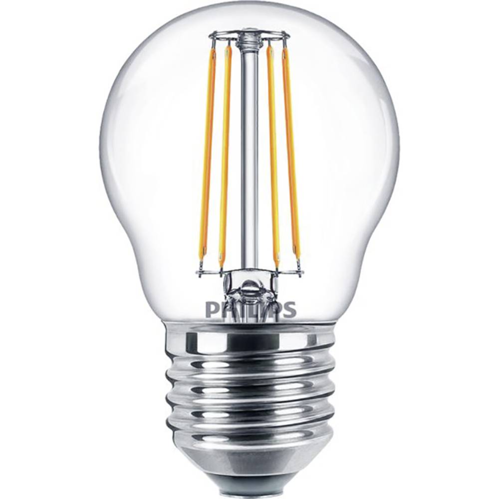 Philips Lighting 34732800 LED Energetická třída (EEK2021) F (A - G) E27 kapkový tvar 4.3 W = 40 W teplá bílá (Ø x d) 45