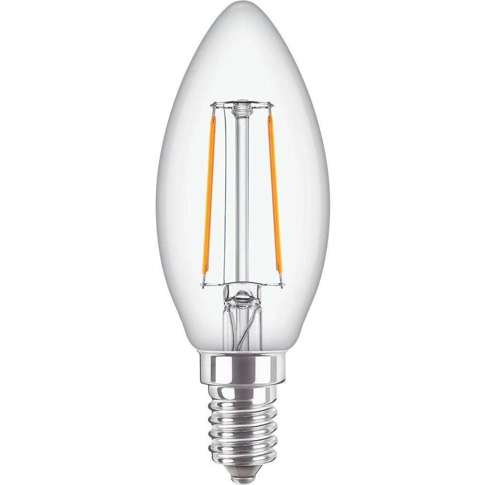 Philips Lighting 37757800 LED Energetická třída (EEK2021) E (A - G) E14 svíčkový tvar 2 W = 25 W teplá bílá (Ø x d) 35 m