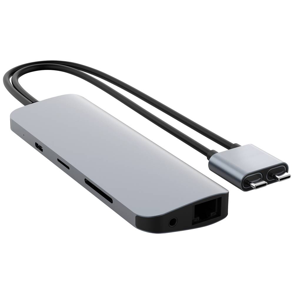 HYPER HD392-SILVER USB-C ™ dokovací stanice Vhodné pro značky (dokovací stanice pro notebook): Apple integrovaná čtečka karet