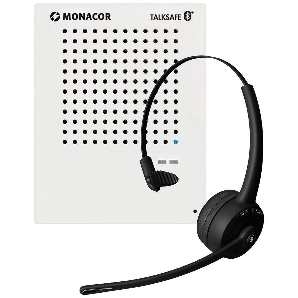 Monacor TALKSAFE-1 intercom kabelový, Bluetooth® bílá, černá