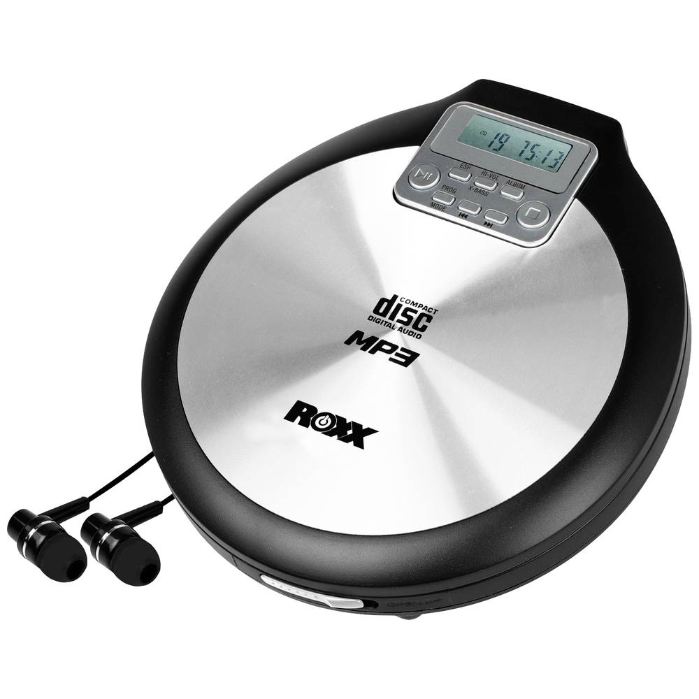 Roxx PCD 600 přenosný CD přehrávač Discman CD, CD-R, CD-RW, MP3 černá