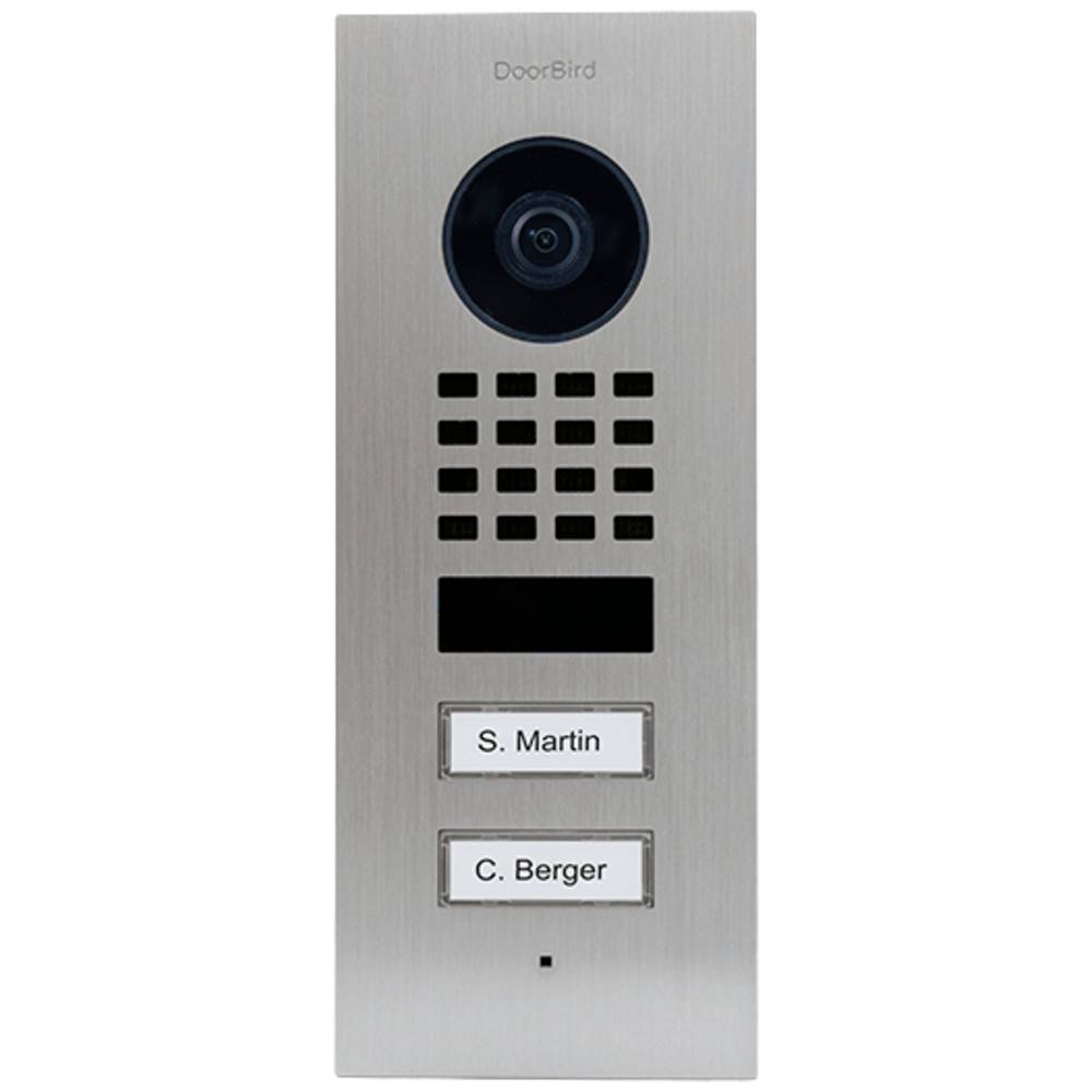 DoorBird D1102V Unterputz domovní IP/video telefon Wi-Fi, LAN venkovní jednotka Nerezová ocel V2A (s práškovým nástřikem