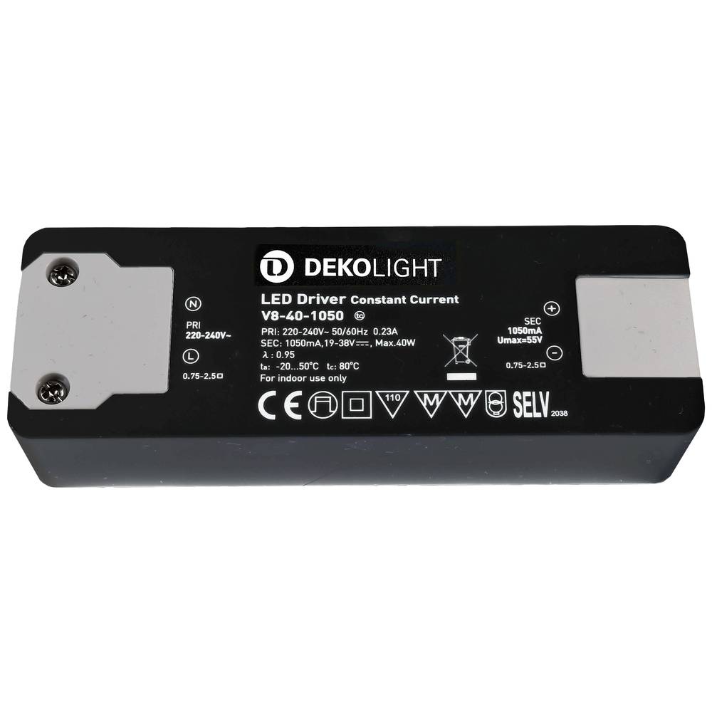 Deko Light Basic CC napájecí zdroj pro LED konstantní proud 40 W 1050 mA 19 - 38 V 1 ks