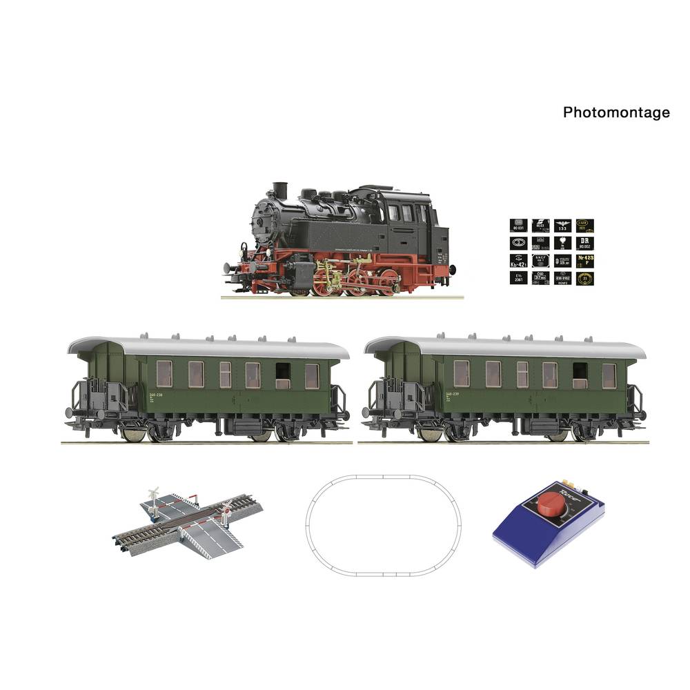 Roco 51161 Startovací set s parní lokomotivou a osobním vozem BR 80 H0