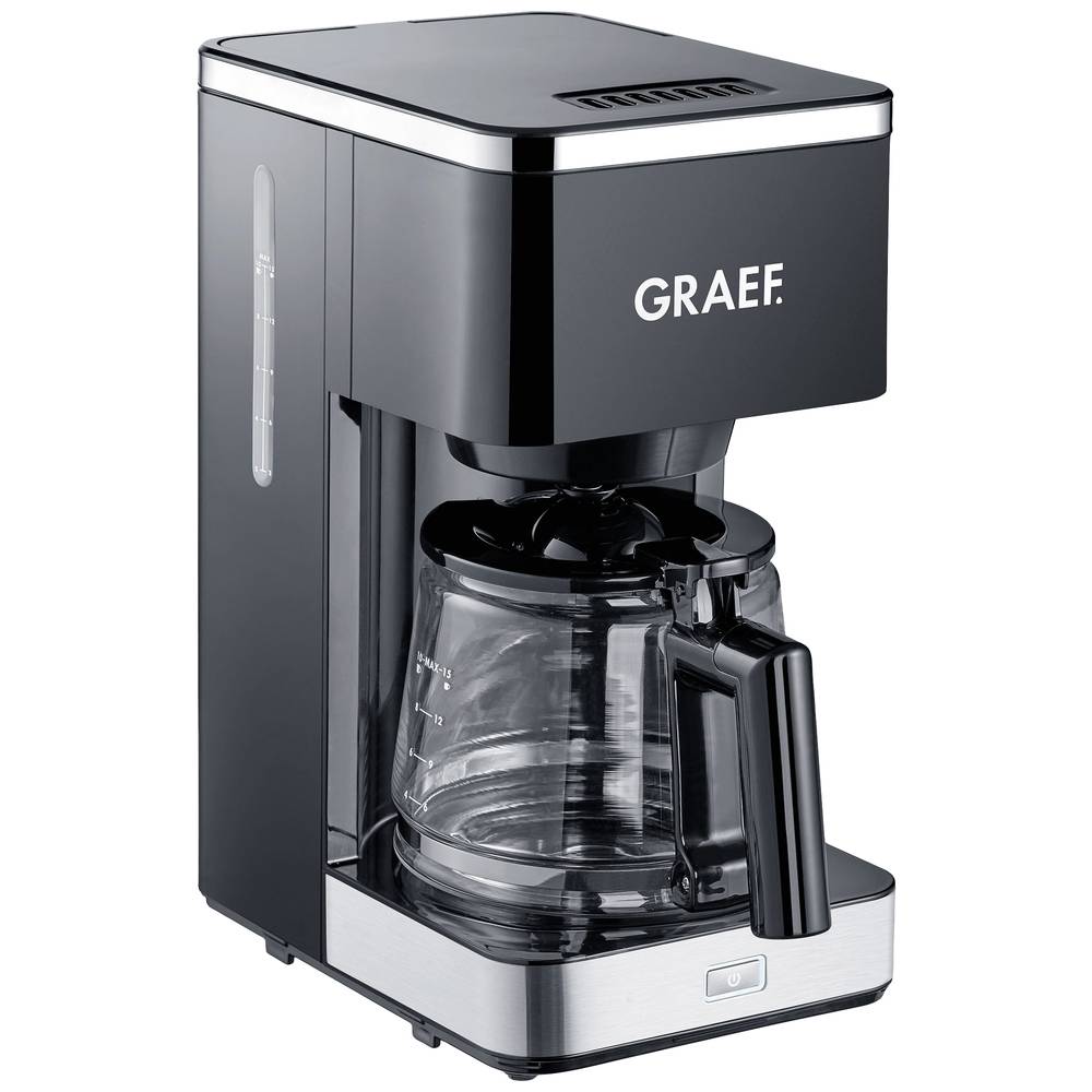 Graef FK 402 kávovar černá připraví šálků najednou=10 skleněná konvice, funkce uchování teploty