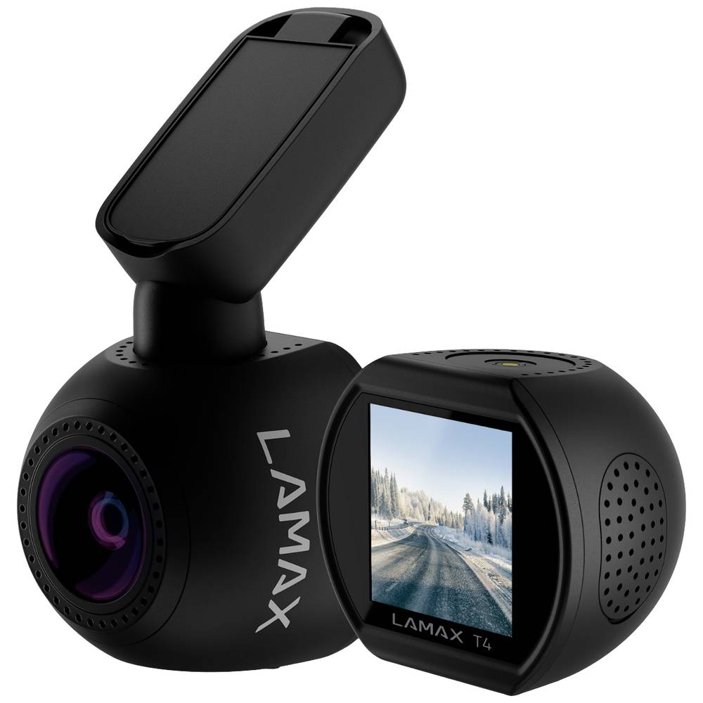 Lamax LMXT4 kamera za čelní sklo, 140 ° 12 V G-senzor, displej, zobrazení dat ve videu, automatický start, varování před