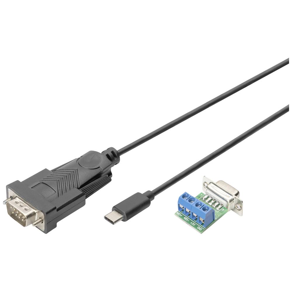 Digitus USB 2.0 adaptér [1x USB, USB 2.0 zástrčka C, USB-C® zástrčka - 1x RS485 zástrčka] Kabel