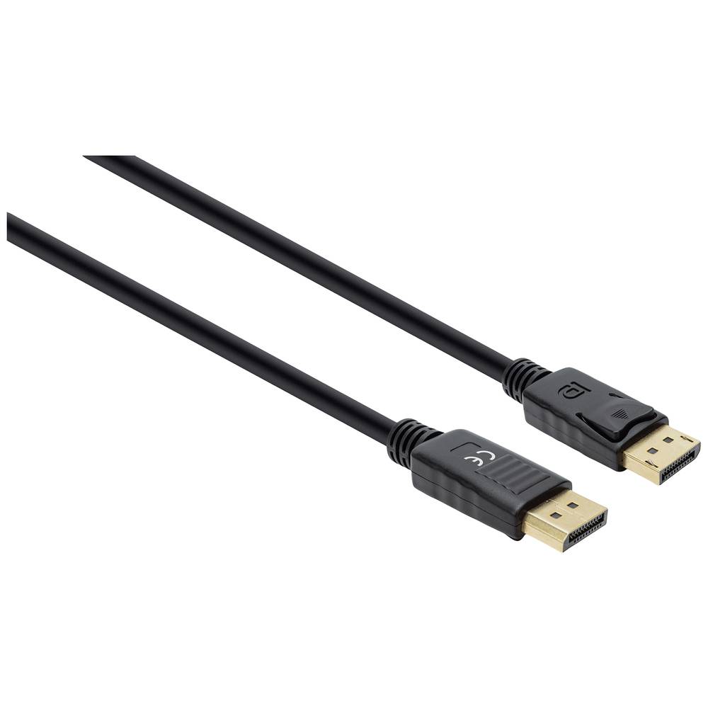 Manhattan DisplayPort kabel Konektor DisplayPort, Konektor DisplayPort 2.00 m černá 355575 DisplayPort 1.4 , třížilový s