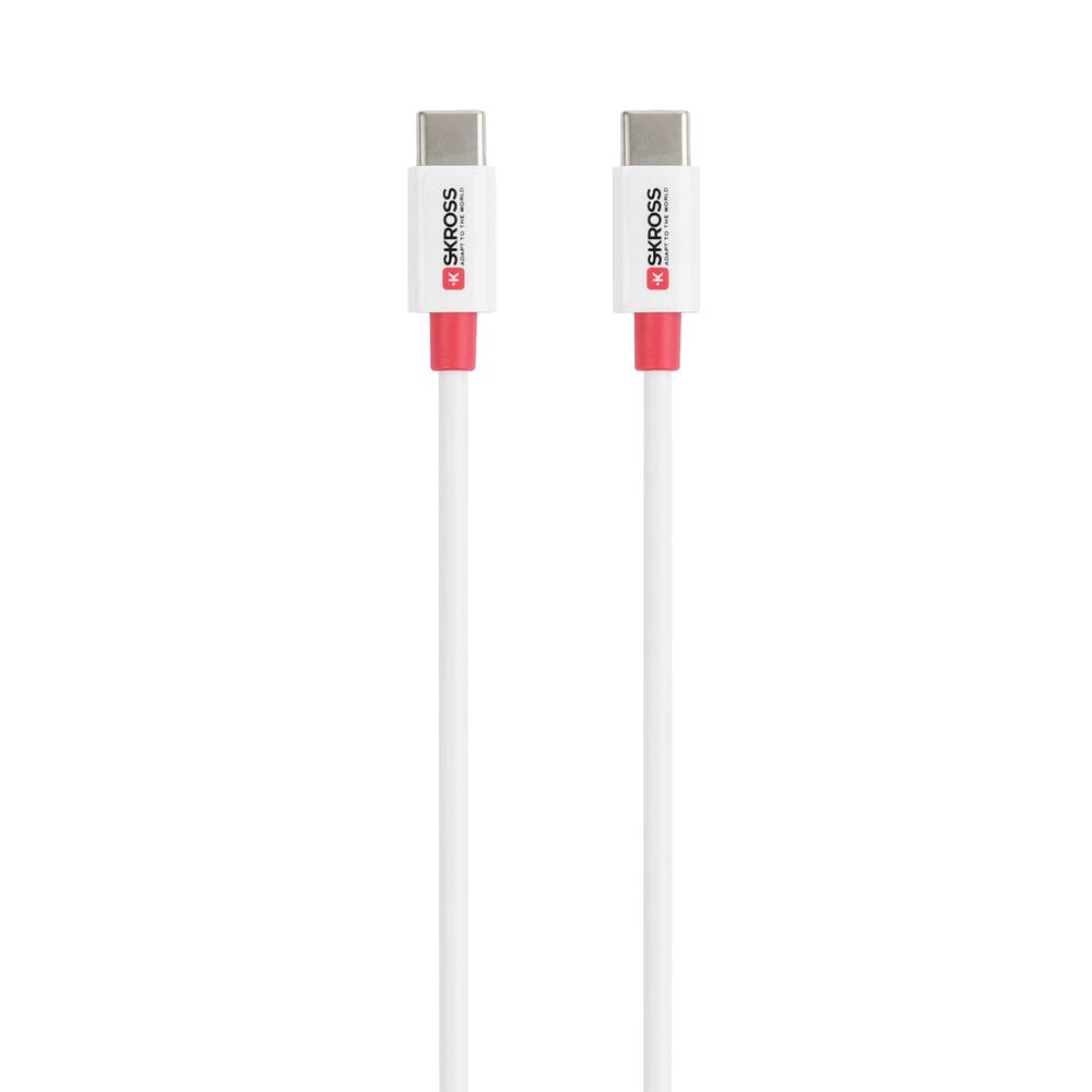 Skross USB kabel USB 2.0 USB-C ® zástrčka, USB-C ® zástrčka 2.00 m bílá kulatý SKCA0006C-CMULTICN