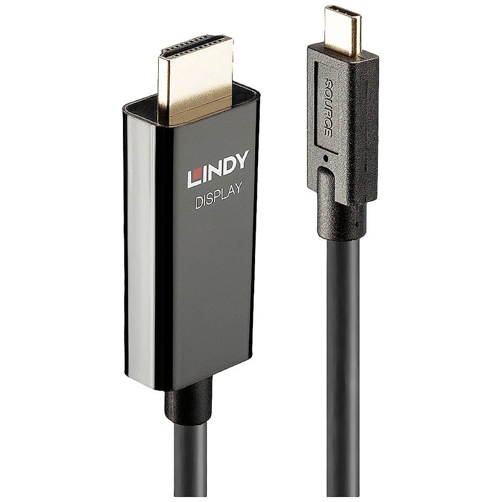 LINDY kabel USB-C ® zástrčka, Zástrčka HDMI-A 10.00 m černá 43317 Kabel pro displeje USB-C®