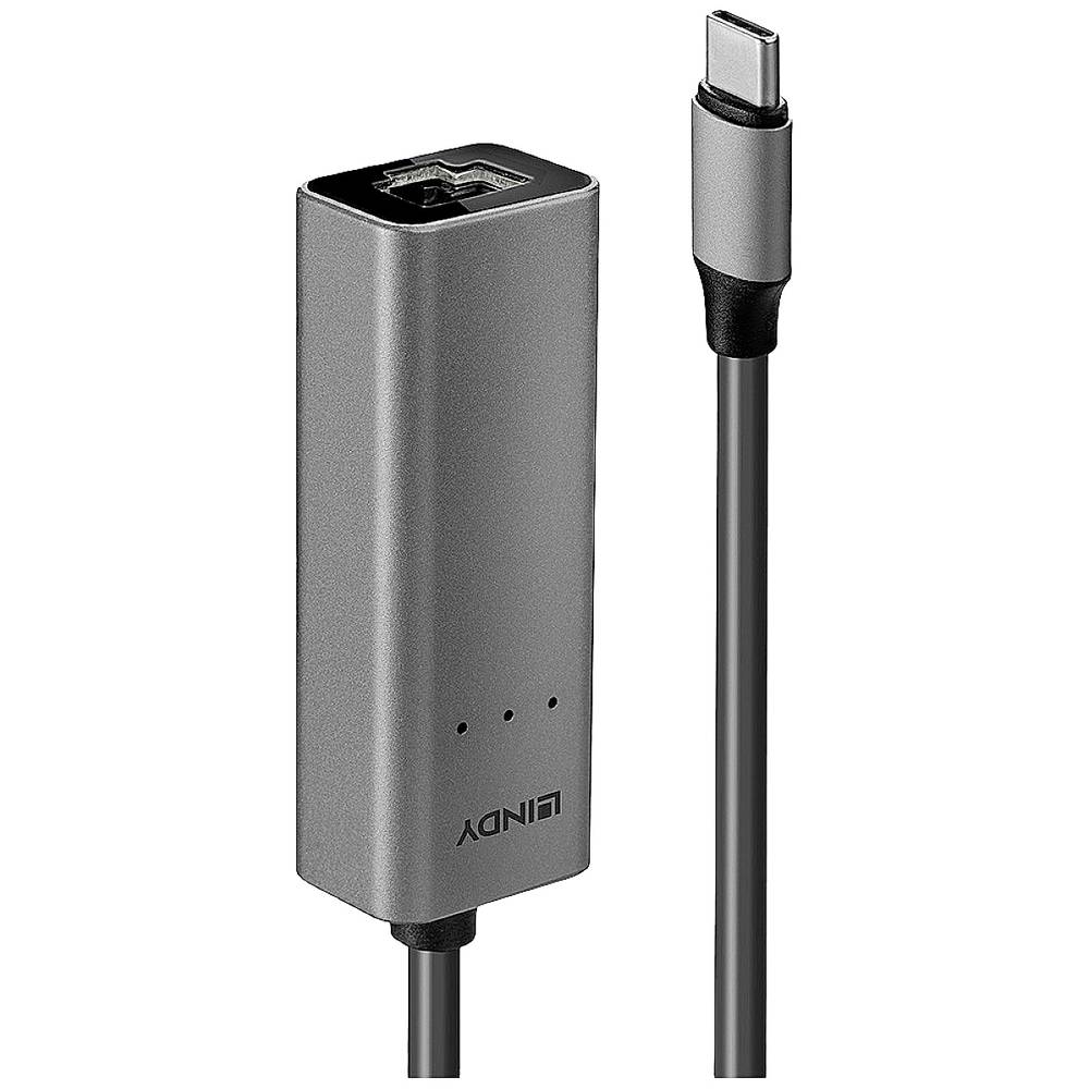 LINDY 43314 síťový adaptér 2.5 GBit/s USB-C® USB 3.1 (1. generace), Gigabit LAN (1/2,5 Gbit/s) , RJ45