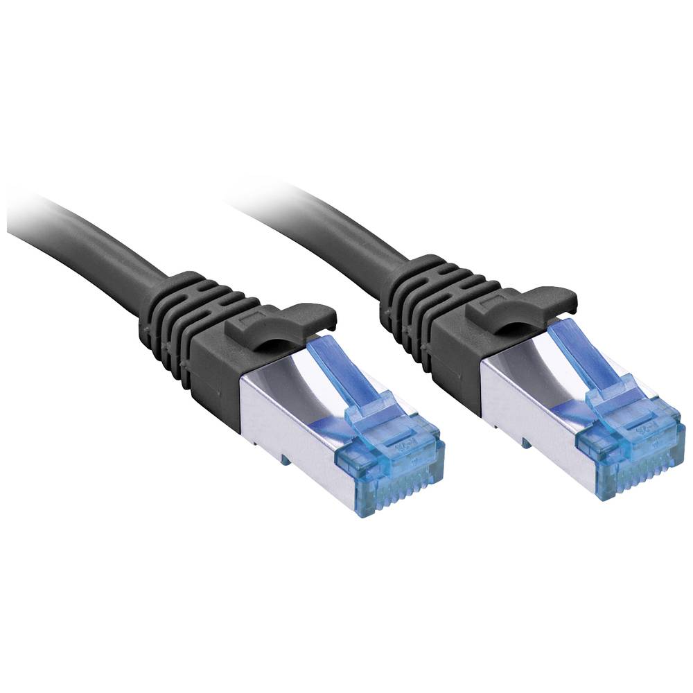 LINDY 47421 RJ45 síťové kabely, propojovací kabely CAT 6A S/FTP 25.00 m černá 1 ks