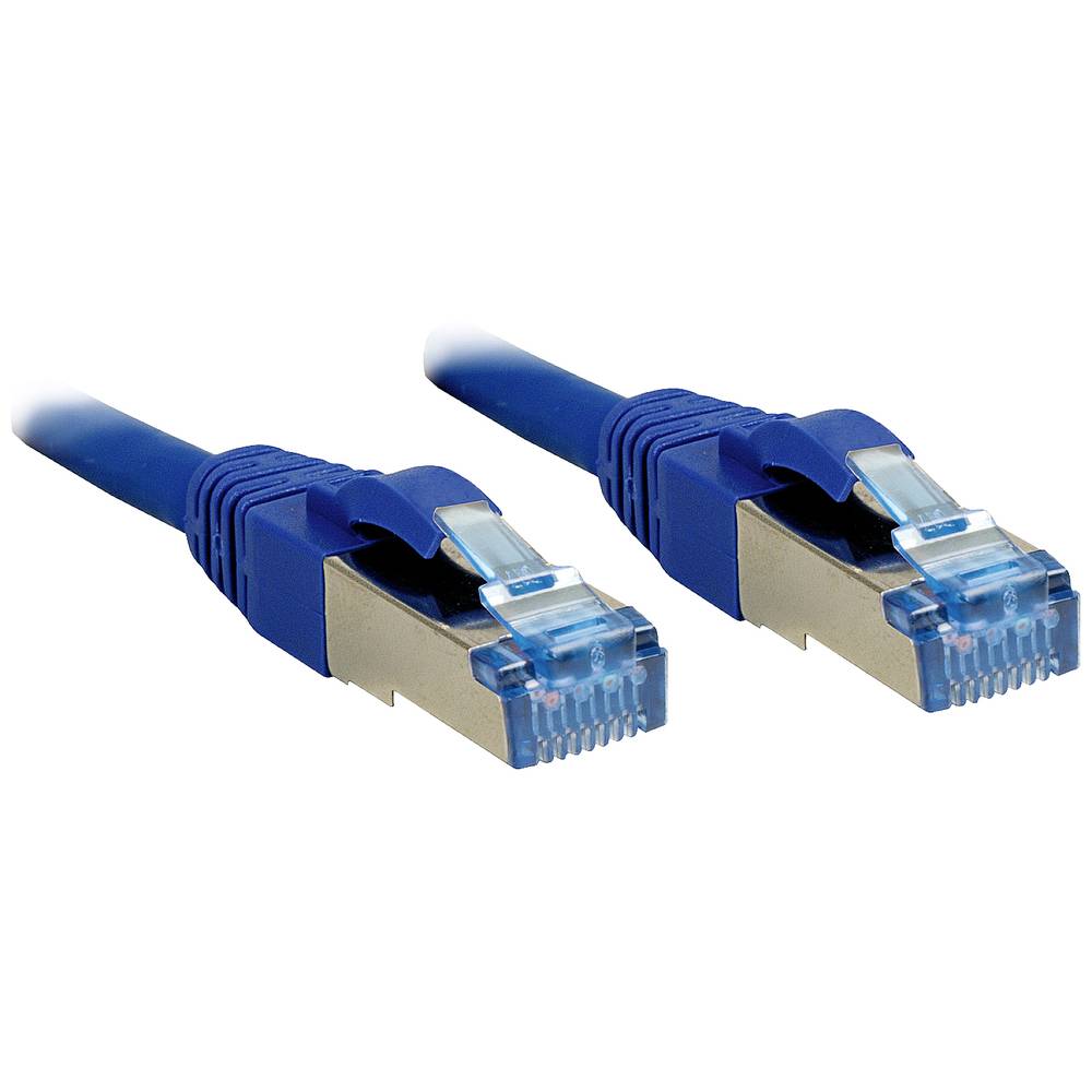 LINDY 47151 RJ45 síťové kabely, propojovací kabely CAT 6A S/FTP 5.00 m modrá 1 ks