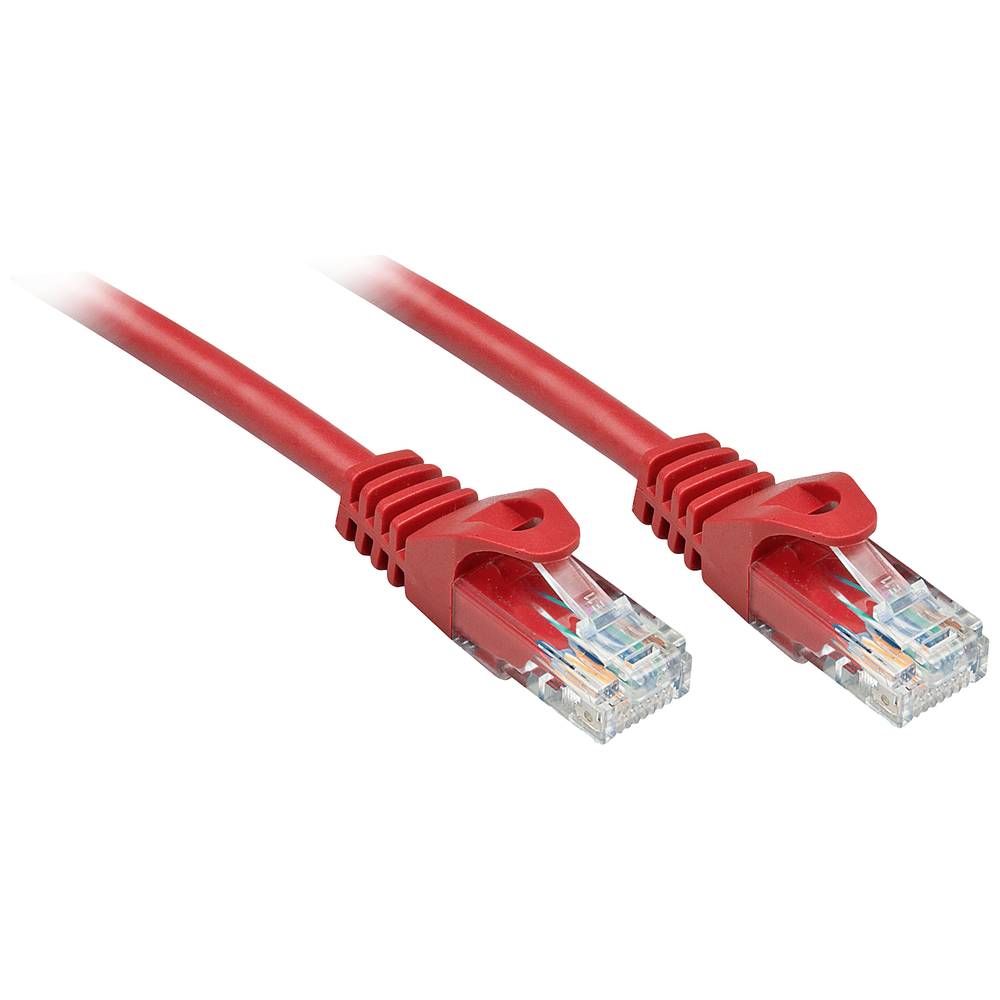 LINDY 48187 RJ45 síťové kabely, propojovací kabely CAT 6 U/UTP 10.00 m červená 1 ks
