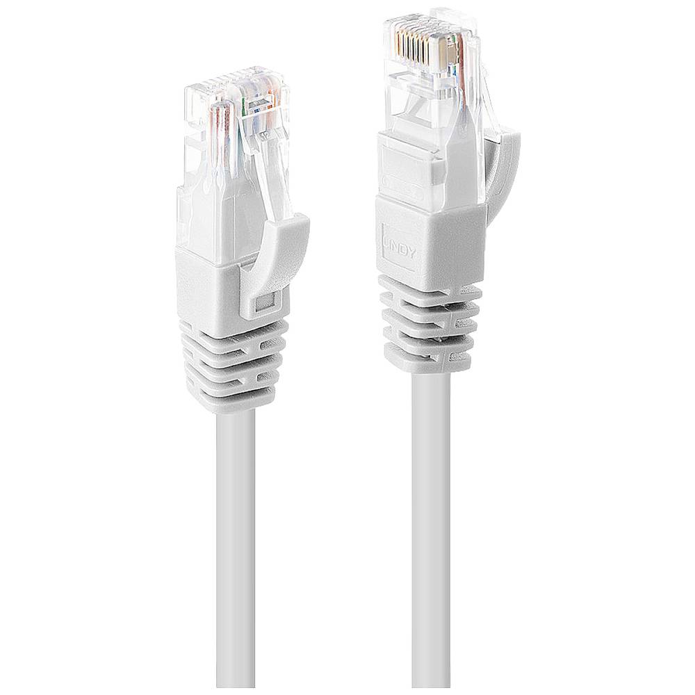 LINDY 48097 RJ45 síťové kabely, propojovací kabely CAT 6 U/UTP 10.00 m bílá 1 ks