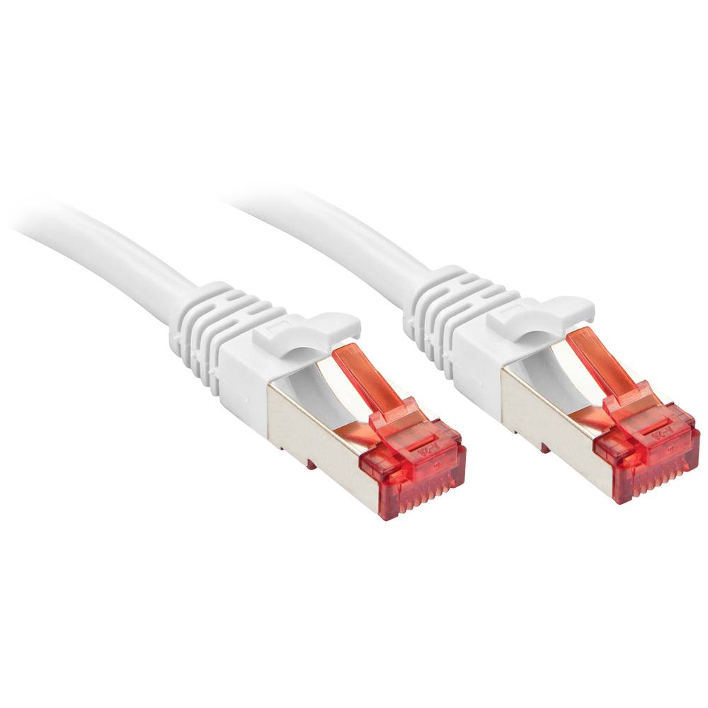 LINDY 47791 RJ45 síťové kabely, propojovací kabely CAT 6 S/FTP 0.50 m bílá 1 ks