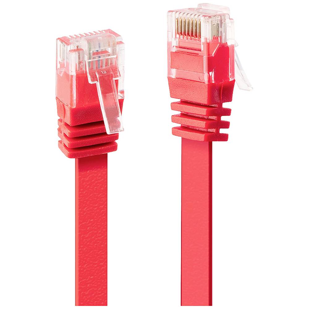 LINDY 47513 RJ45 síťové kabely, propojovací kabely CAT 6 3.00 m červená 1 ks