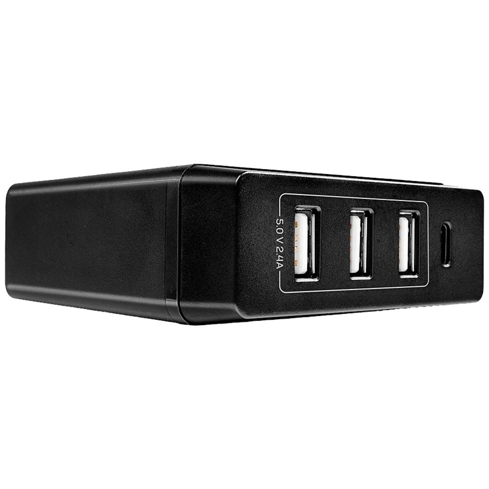 LINDY 73329 USB nabíječka 72 W do zásuvky (230 V) Výstupní proud (max.) 3 A Počet výstupů: 4 x USB A, USB-C® USB Power D