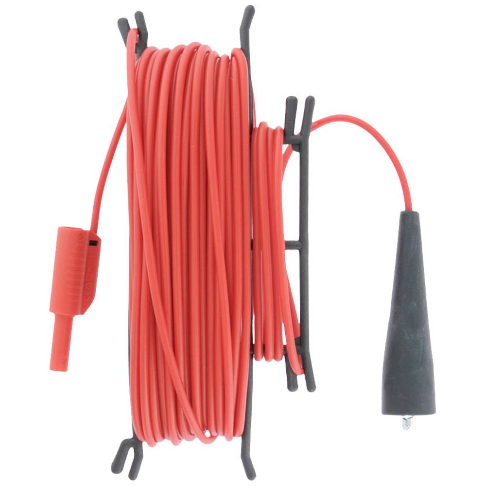 Metrel A 1026 bezpečnostní měřicí kabely banánková zástrčka 4 mm krokosvorky 20 m červená 1 ks