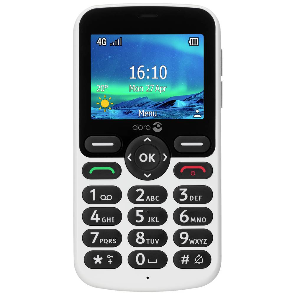 doro 5860 telefon pro seniory nabíjecí stanice černá/bílá