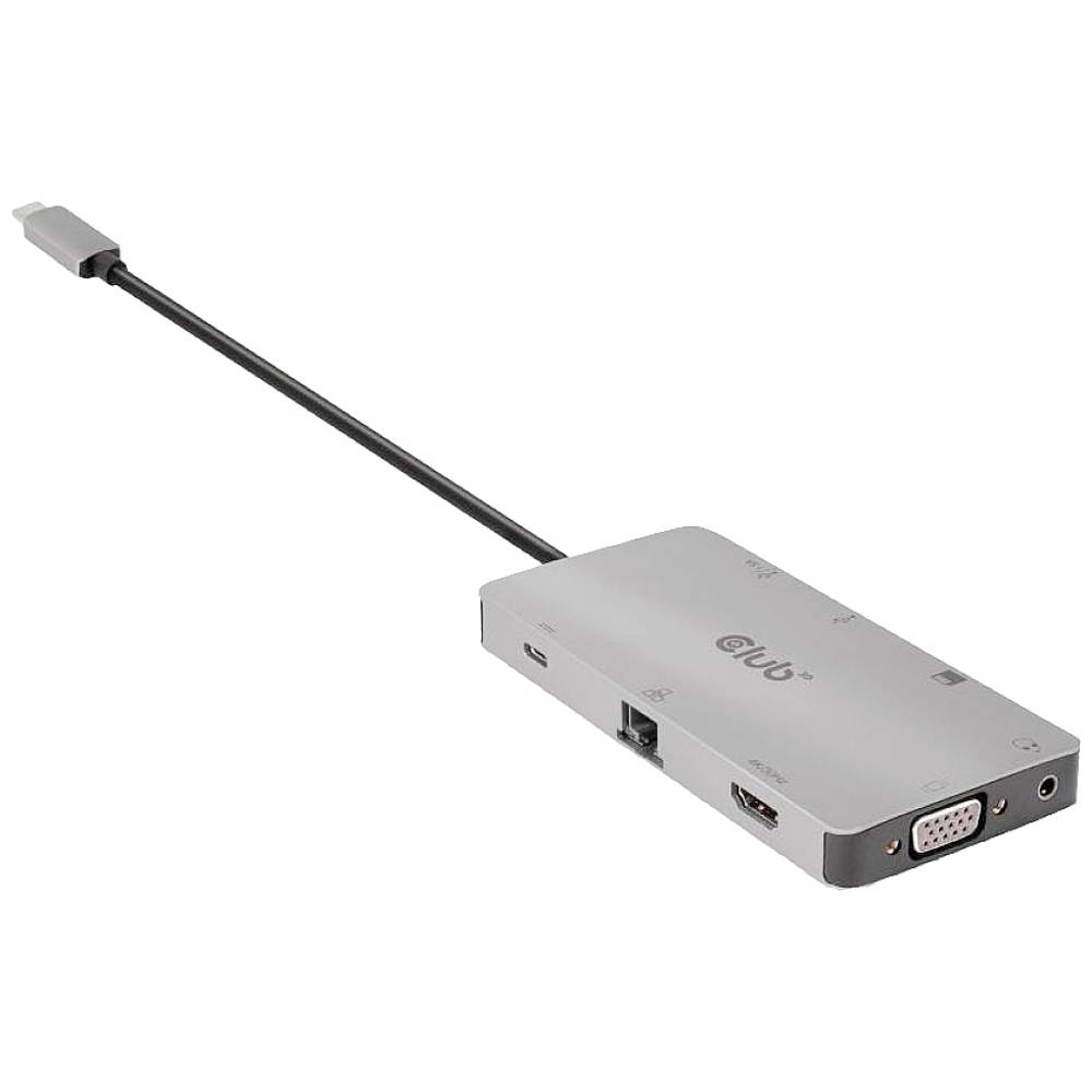 club3D CSV-1594 9 portů USB 3.1 Gen 1 hub s vestavěnou síťovou přípojkou, se zabudovanou čtečkou SD karet, s konektorem